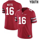 NCAA Ohio State Buckeyes Youth #16 Ryan Watts Scarlet Nike Football College Jersey YAE4645AT